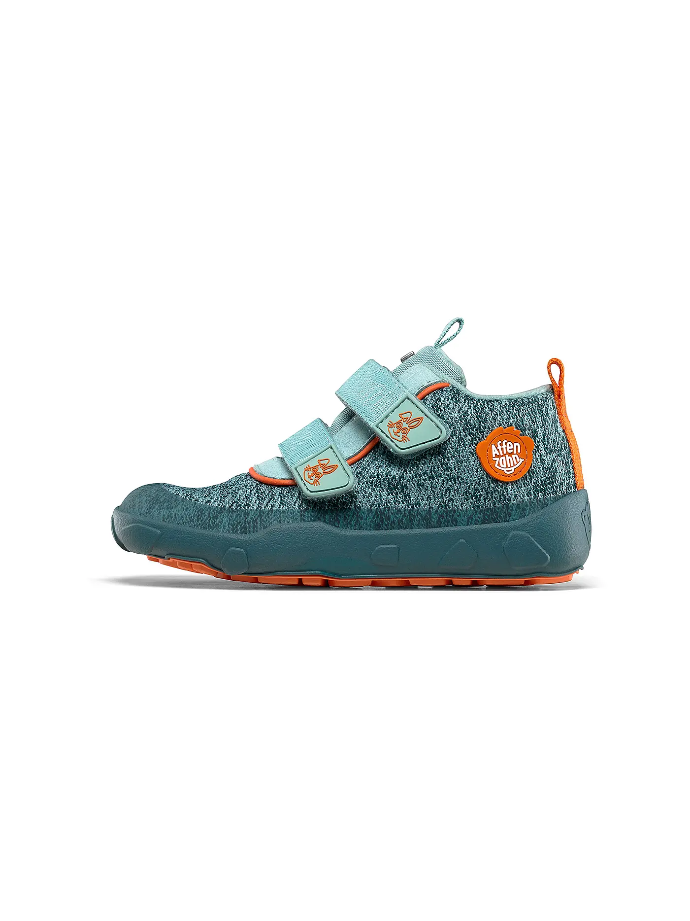 AFFENZAHN | Kinder Barfußschuhe - Übergangsschuh KNIT HAPPY Bär | hellgrün